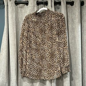 Torrid sheer cheetah print blouse